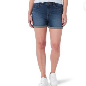 Lee Women's NWT Plus Size High Rise Heritage Slim Fit Denim Short 988